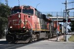 Westbound manifest works the yard